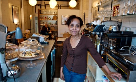 Shewa Hagos in the Blue Nile cafe, Woolwich