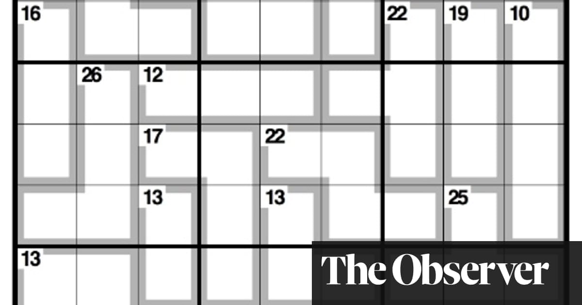 Observer Killer Sudoku Life And Style The Guardian Observer Killer Sudoku Life And Style The Guardian