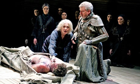 Malcolm Tierney and Vanessa Redgrave on stage in Hecuba