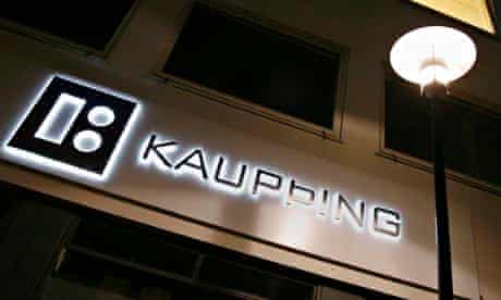 A branch of Iceland's Kaupthing Bank is seen in downtown Reykjavik