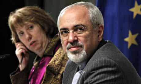 EU foreign policy chief Catherine Ashton and Iranian foreign minister Mohammad Javad Zarif 