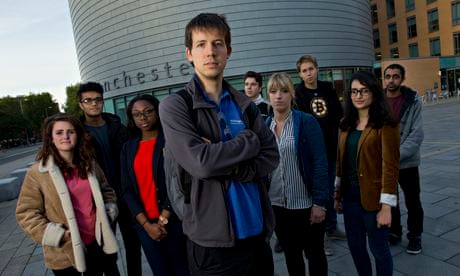 Students from the Post-Crash Economics Society pictured at Manchester University