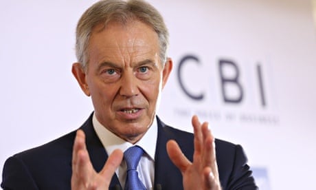 Tony Blair addresses the CBI on the future of Europe at the London Business School