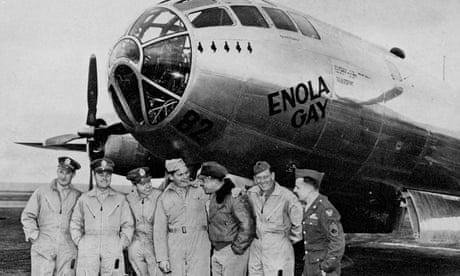 The crew of the Enola Gay, the B29 plane from which the atom bomb was dropped on Hiroshima