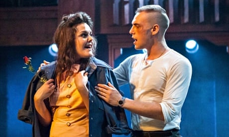 Rose (Laura Jane Matthewson) and Birdlace (Jamie Muscato) in Dogfight at the Southwark Playhouse.
