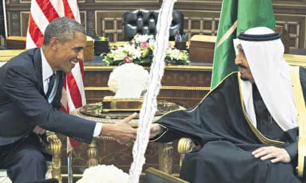 Barack Obama and King Salman in Riyadh