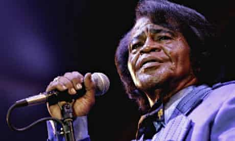 James Brown with microphone