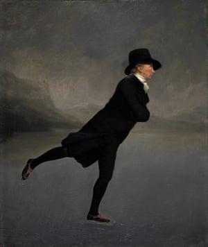 Henry Raeburn's The Reverend Dr Robert Walker Skating on Duddingston Loch, about 1795