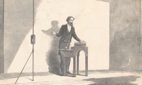 Charles Dickens gives a reading