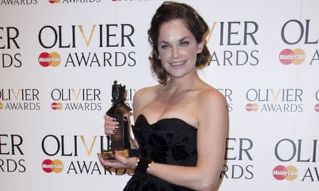 Ruth Wilson with her Olivier award for best actress
