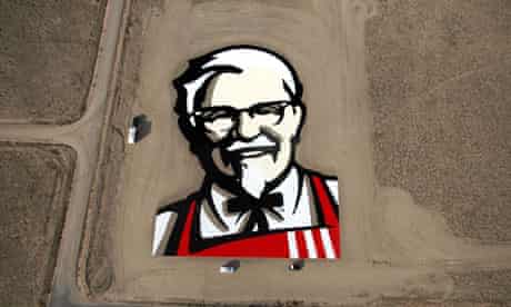 KFC logo of Colonel Sanders in the Nevada desert 