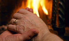 Elder couple's hands