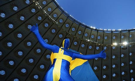 Swedish fan at Euro 2012 match at Kiev's Olympic stadium, one of projects implicated in $4bn fraud