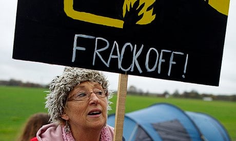 Frack Free Manchester Protesters blocking Barton Moss Road to stop a drilling equipment delivery