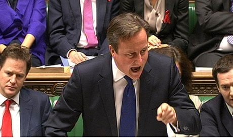 David Cameron in the Commons at Prime Minister's Questions