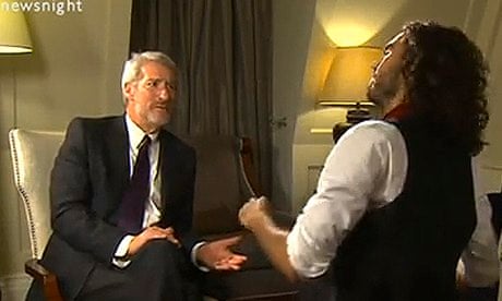 Jeremy Paxman and comedian Russell Brand on Newsnight - 10 million people have watched the interview