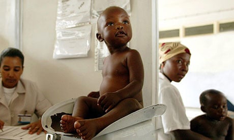 A young patient on a malaria vaccine trial in Manica, Mozambique. 