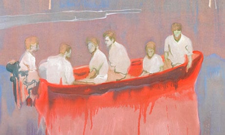 Peter Doig's Figures in Red Boat (detail)