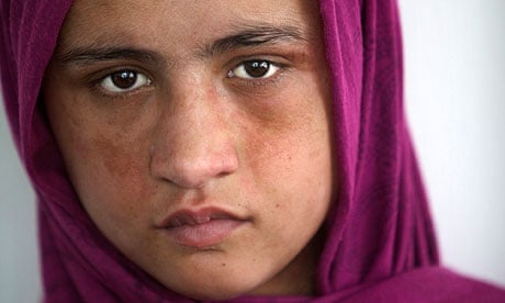Sahar Gul, 14, at a women's shelter in Kabul.