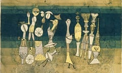 Paul Klee's 1921 painting Comedy, when he was a teacher at the Bauhaus.