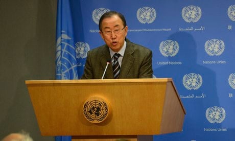 UN secretary general Ban Ki-moon.