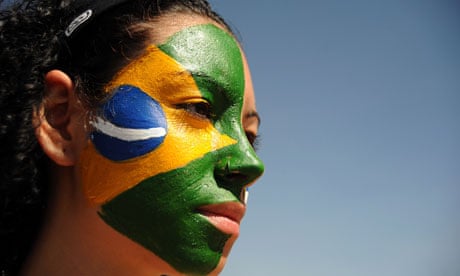 Brazil flag face