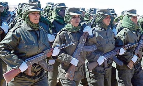 Women soldiers from the Pro-independence
