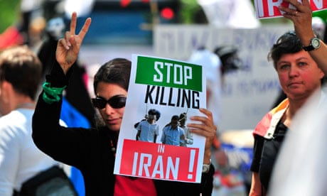 Demonstration against Iran's policy on gay rights