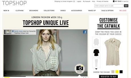 Topshop social network fashion experience