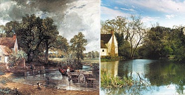 Constable's Haywain and Willy Lott's house on river Stour now