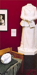 The damaged statue of Lady Thatcher at Guildhall Art Gallery