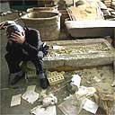 Looting debris at Iraqi National Museum