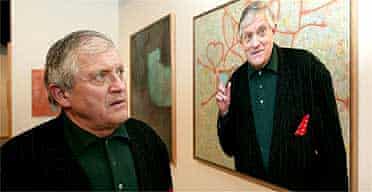 Manipulated image of David Hockney