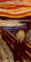 Detail from Edvard Munch's The Scream