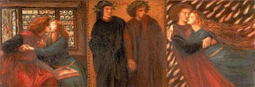Paolo and Francesca da Rimini, by Dante Gabriel Rossetti