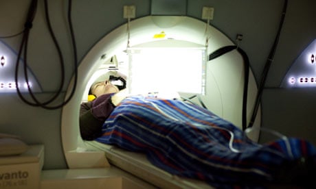 Actor Fiona Shaw has a brain scan at University College London