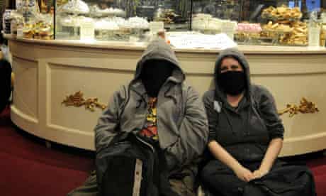 Protesters occupy the Fortnum and Mason
