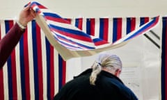 Polling booth in Goffstown, New Hampshire