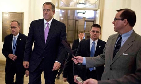 John Boehner after his meeting with Barack Obama