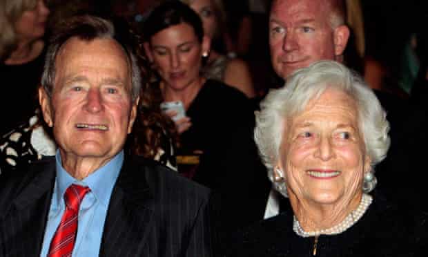 George Bush Sr and his wife Barbara in 2010. He has sought to distance himself from his George Bush Jr’s political exploits.