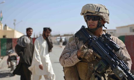 US troops on patrol in Helmand in Afghanistan