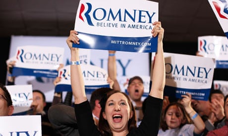 Mitt Romney supporters in Boston
