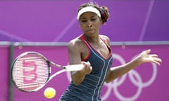 Venus Williams on her way to victory against Sara Errani