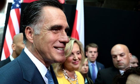 Mitt Romney and his wife Ann in Warsaw