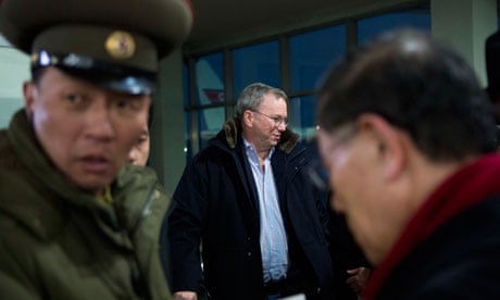 Google CEO Eric Schmidt arrives in Pyongyang
