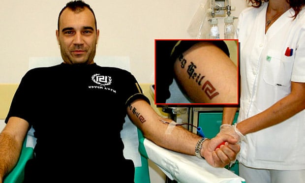 Neo Nazi Tattoos Fall Out Of Fashion In Greece After Golden Dawn Crackdown World News The Guardian