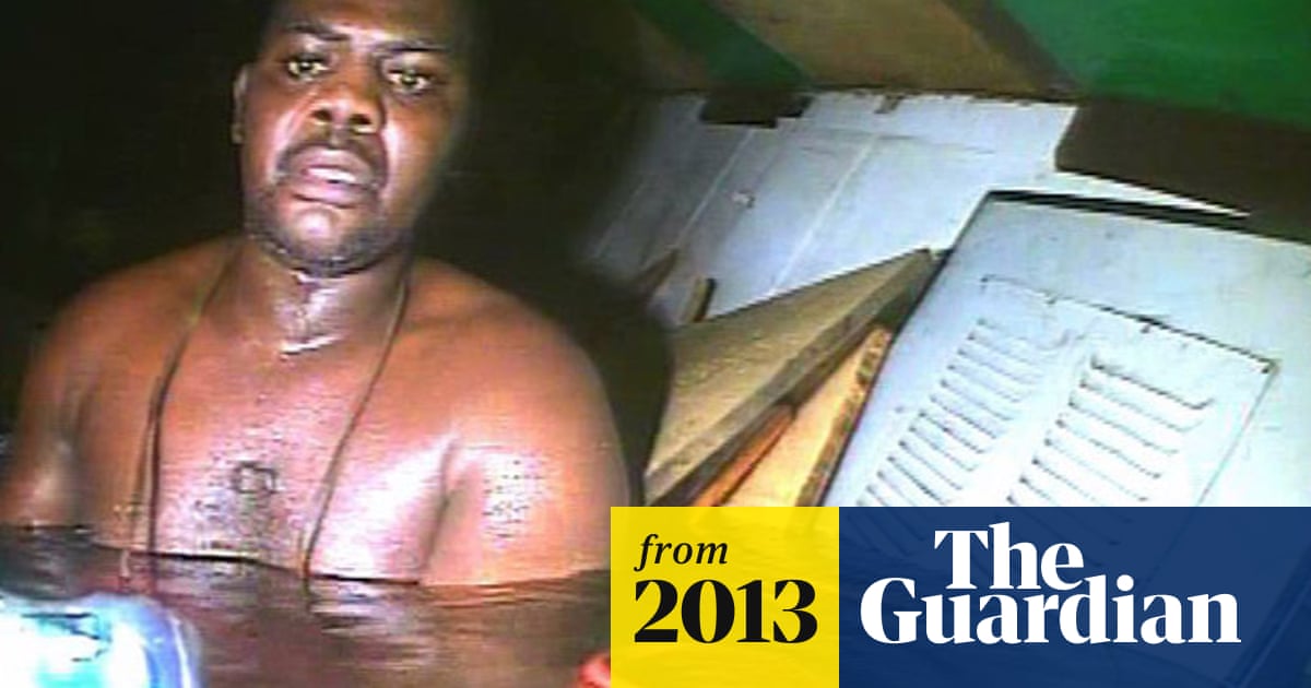 Nigerian man rescued from sunken boat after three days at bottom of Atlantic – video