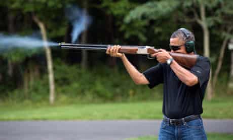 Barack Obama shooting at Camp David