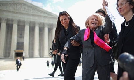 Edith Windsor leaves the supreme court