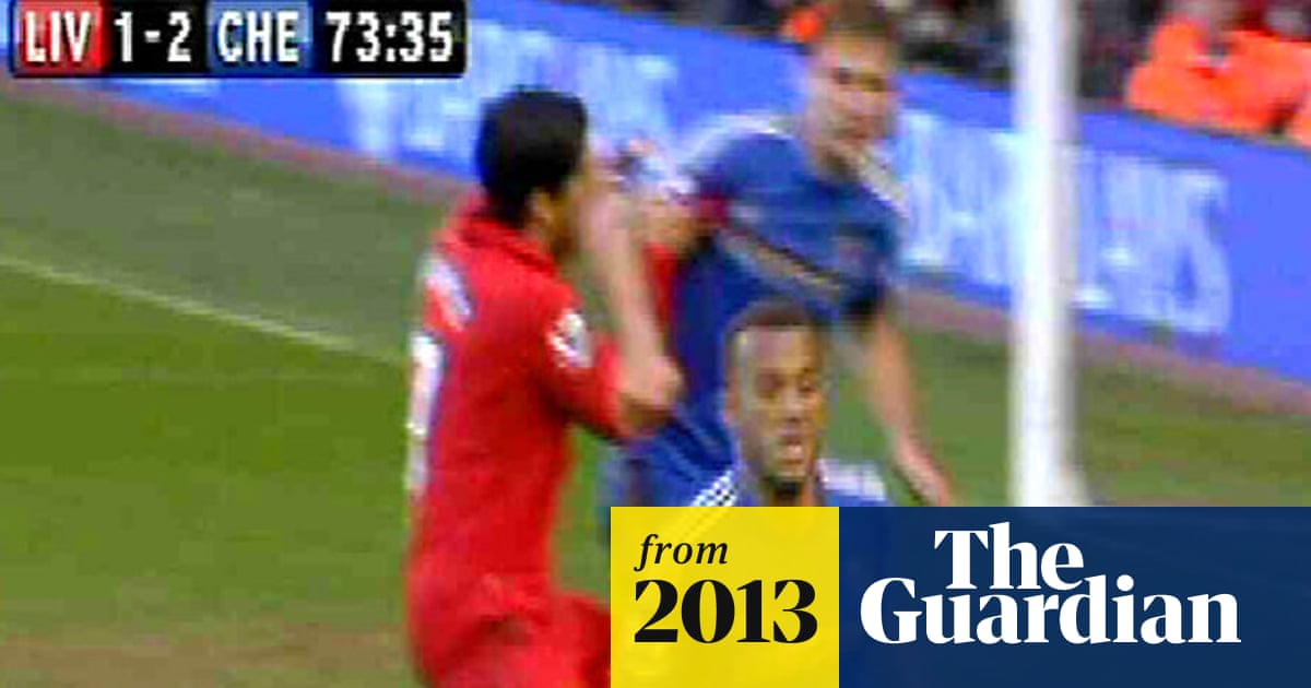 Luis Suarez Given 10 Match Ban For Biting Branislav Ivanovic Football The Guardian